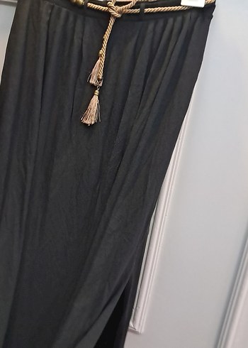 Püsküllü Siyah Uzun Bohem Etek - Görsel 8