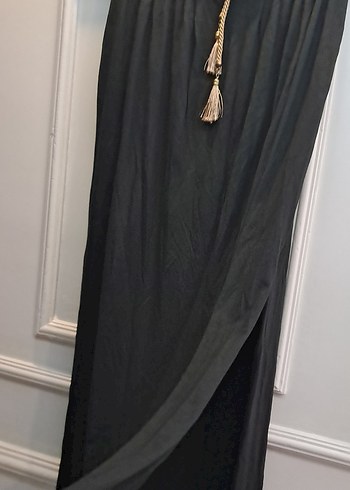 Püsküllü Siyah Uzun Bohem Etek - Görsel 5