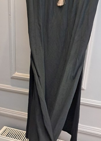 Püsküllü Siyah Uzun Bohem Etek - Görsel 6