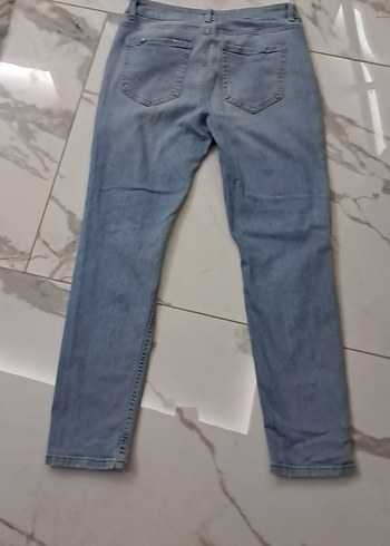 Kadın Mavi Bol Kesim Denim Jean - Görsel 11
