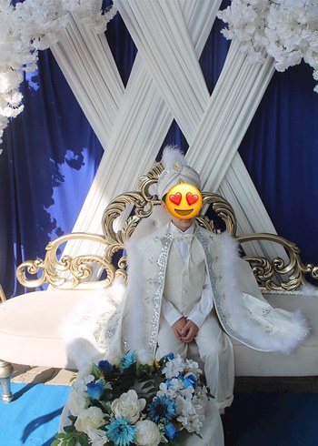 Beyaz Kürklü Nakışlı Çocuk sünnet Takımı - Görsel 7