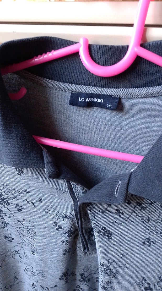 Gri Desenli Erkek Polo Tişört - Görsel 3