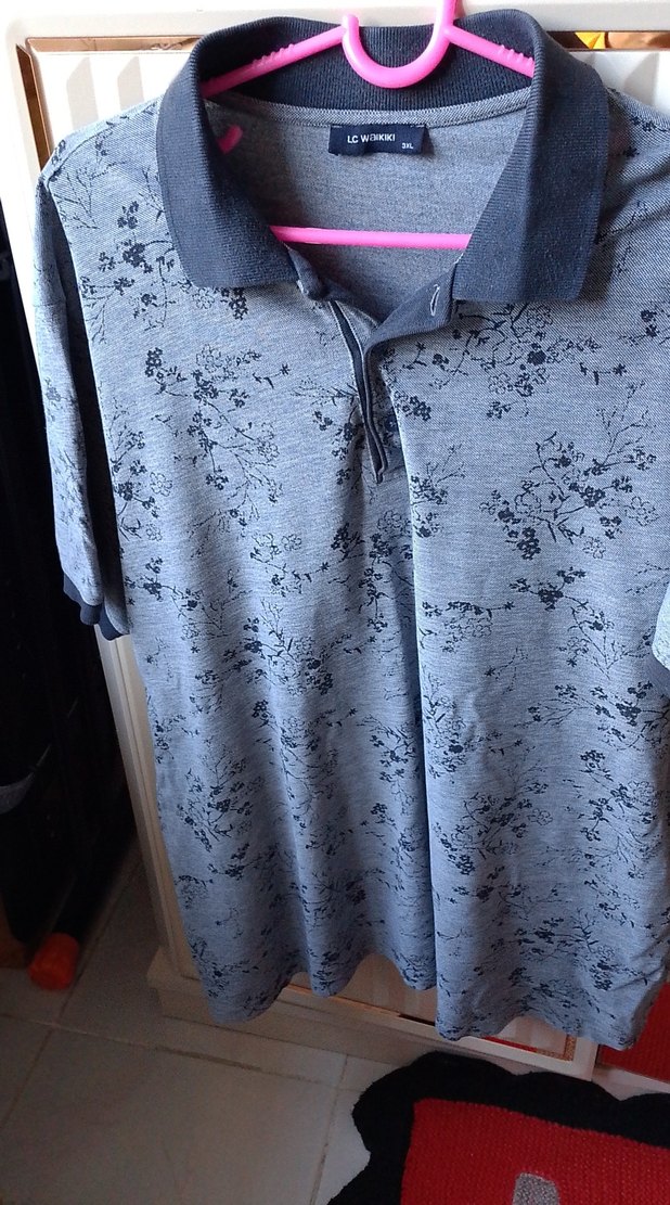 Gri Desenli Erkek Polo Tişört - Görsel 2