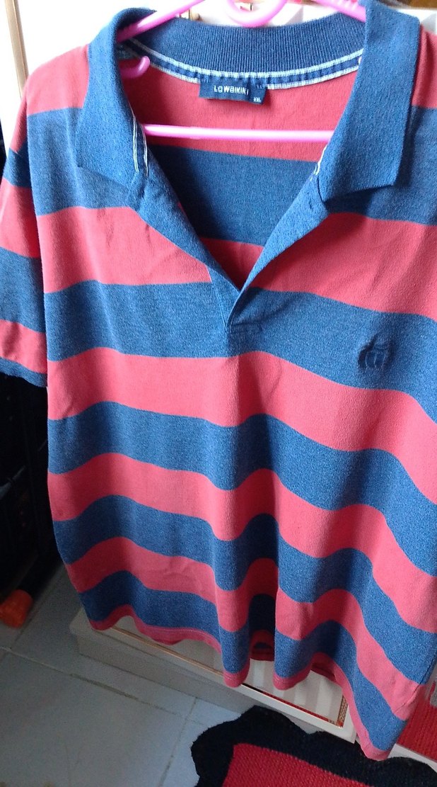 Renkli Çizgili Erkek Polo Tişört - Görsel 2