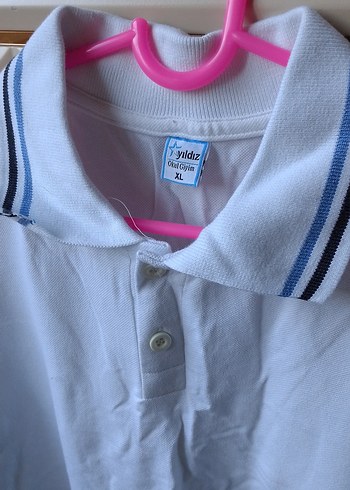 Düğmeli Beyaz Pamuklu Erkek Polo Tişört - Görsel 3