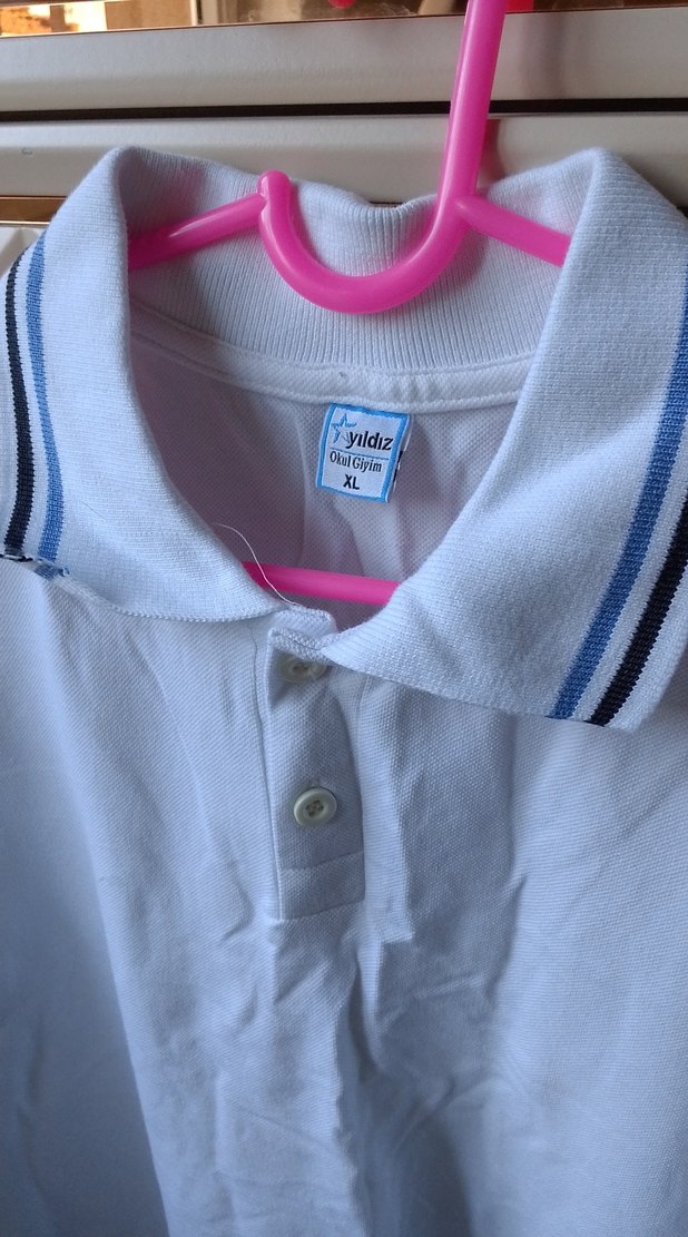 Düğmeli Beyaz Pamuklu Erkek Polo Tişört - Görsel 3