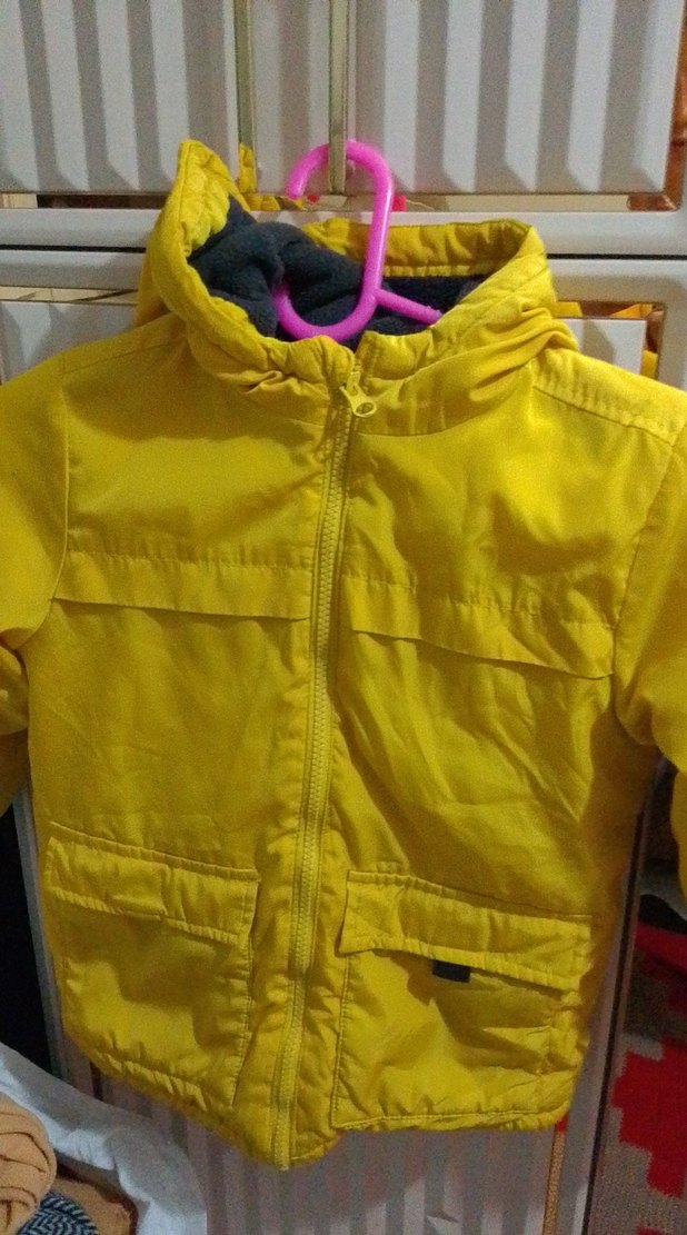 Sarı Fermuarlı Erkek Çocuk Mont - Görsel 2