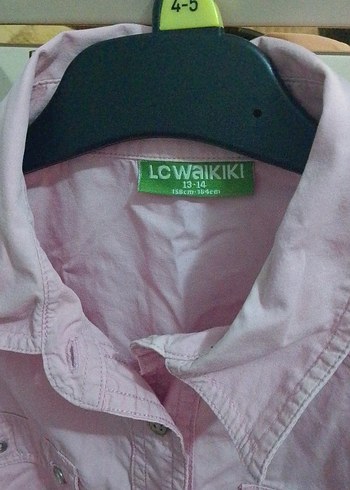 Pembe Düğmeli Uzun Kollu Kiz Çocuk Gömlek - Görsel 5