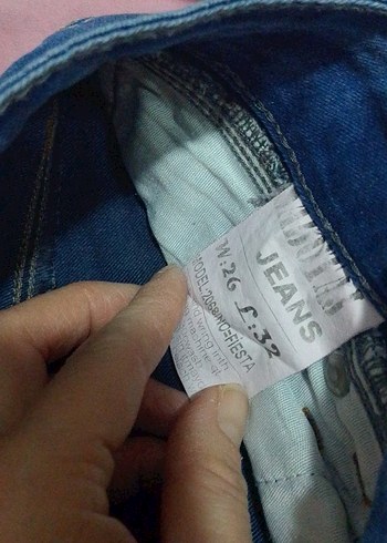 Mavi Midi Boy Rahat Kesim Kadın Denim Pantolon - Görsel 4