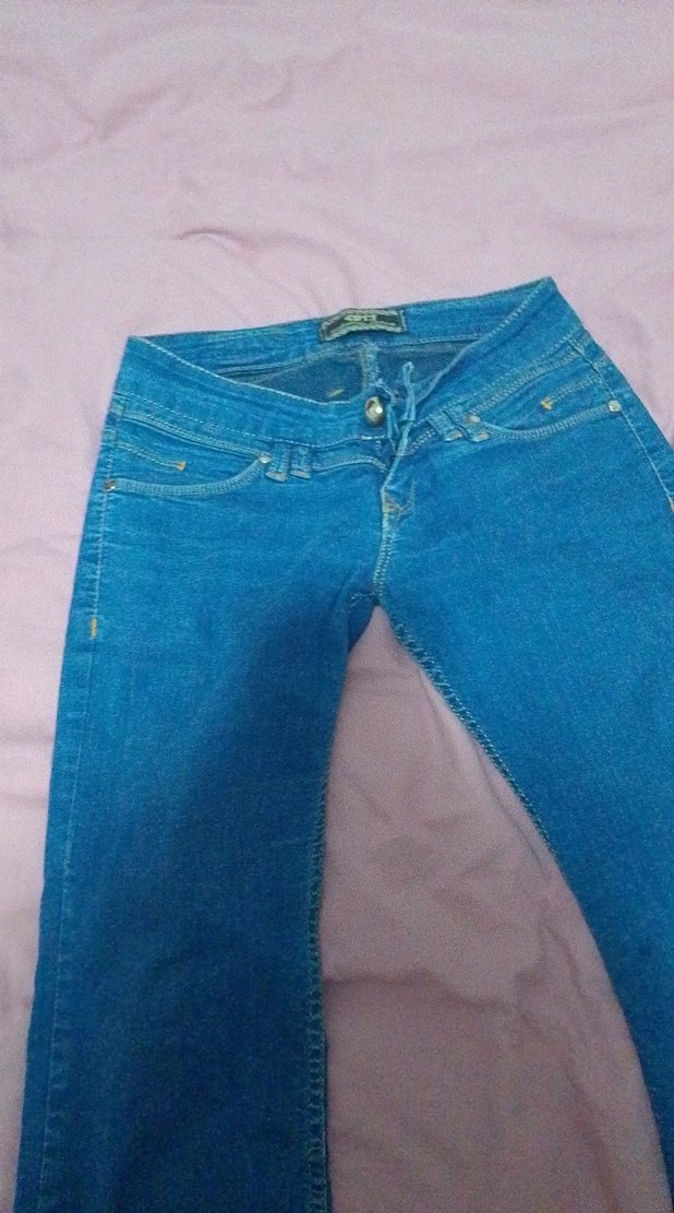 Mavi Midi Boy Rahat Kesim Kadın Denim Pantolon - Görsel 2