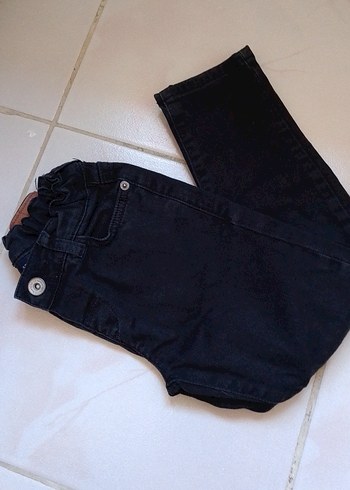 LC Waikiki Erkek Çocuk Siyah Kemerli Denim Pantolon