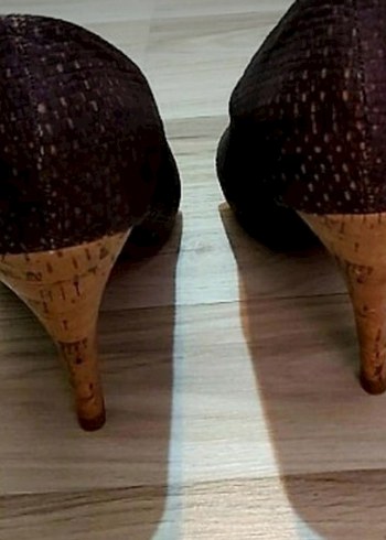 Nine West MOR Hasır Topuklu Ayakkabı