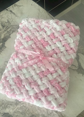 Pembe Örgü Çocuk Battaniyesi - Görsel 2
