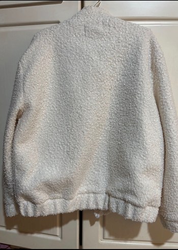 Düğmeli Beyaz Kadın Midi Ceket - Görsel 3