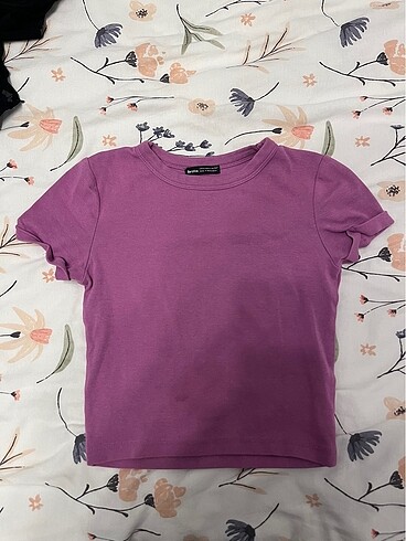 Bershka mor crop top