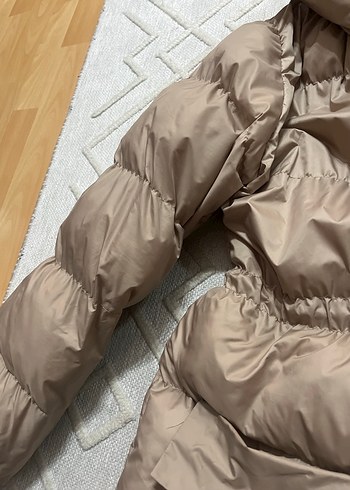 Original Penguin Bej Kapüşonlu Midi Kadın Kışlık Mont
