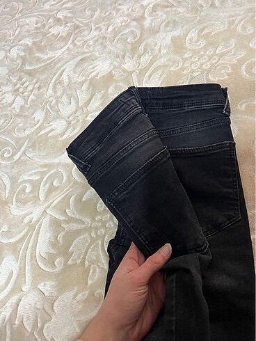 xs Beden siyah Renk Siyah taşlı kot pantolon