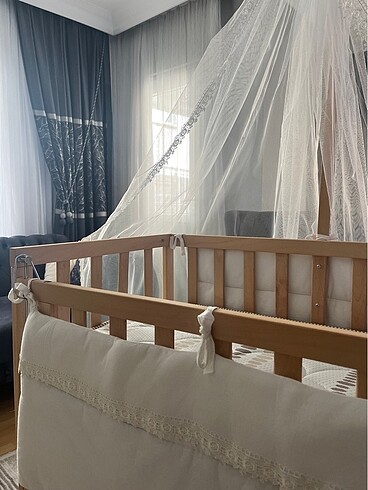 Beden kahverengi Renk Anne yanı ahşap beşik