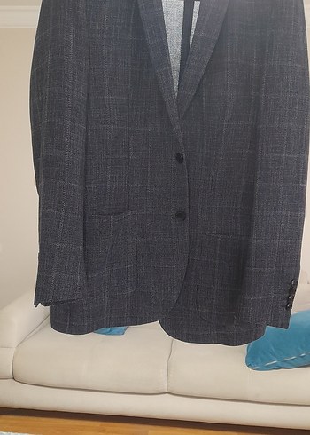 mavi keten Ceket hiç giyilmedi - Görsel 8