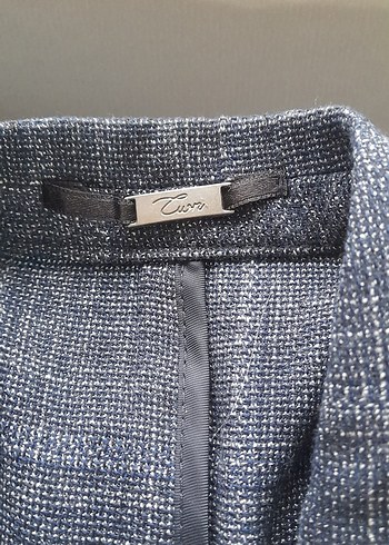 mavi keten Ceket hiç giyilmedi - Görsel 3