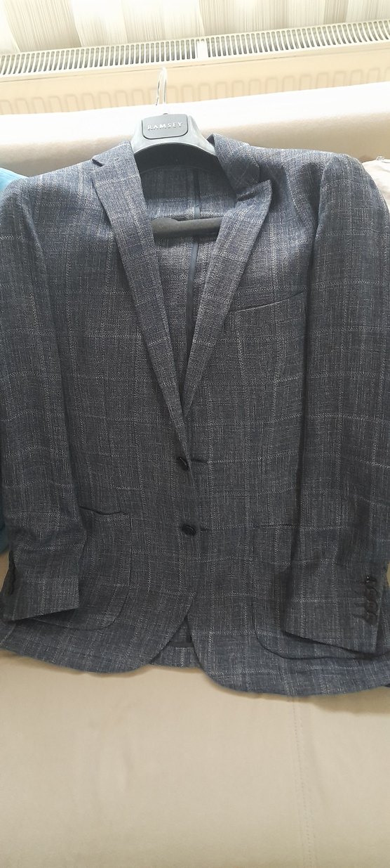 mavi keten Ceket hiç giyilmedi - Görsel 2