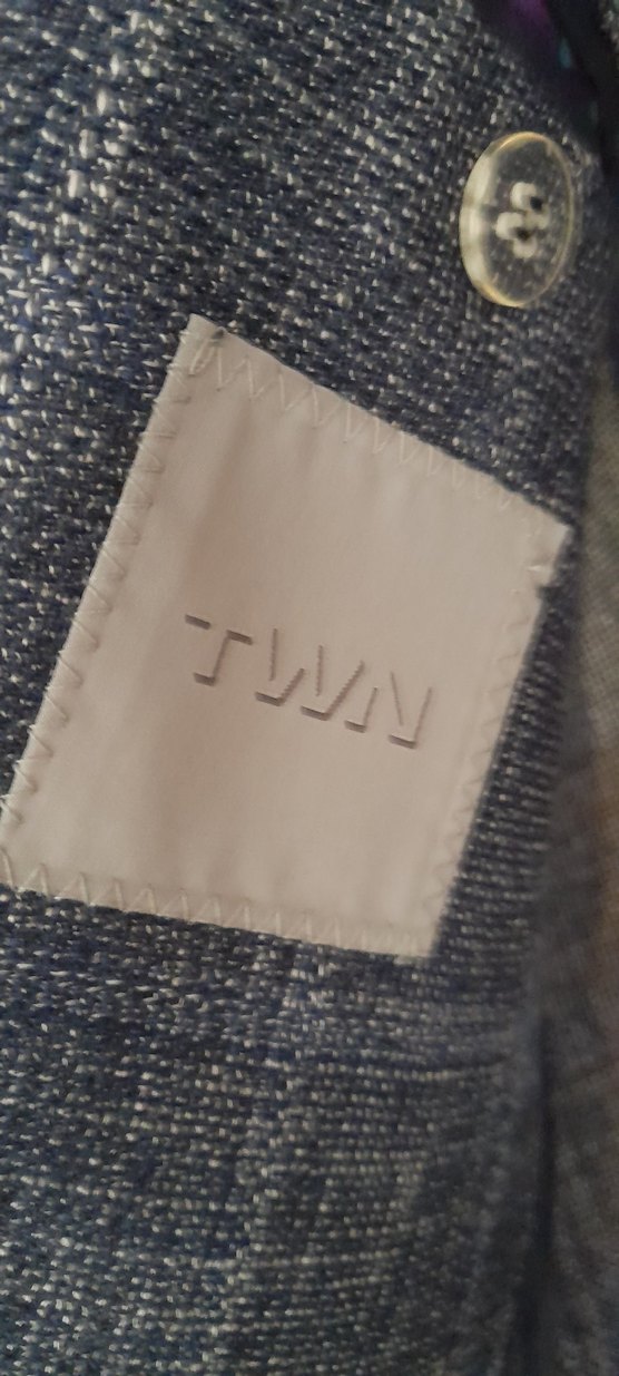 mavi keten Ceket hiç giyilmedi - Görsel 4