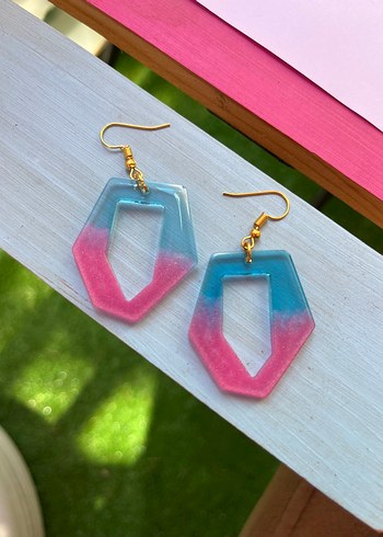 Renkli Tie-Dye Mini Bohem Küpe