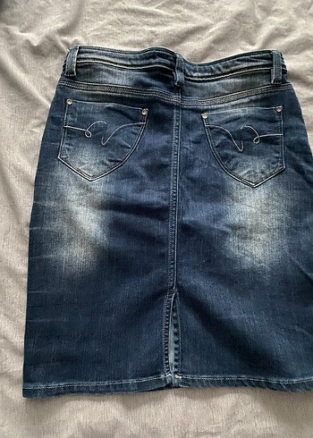 Diğer Kadın Mavi Denim Midi Etek