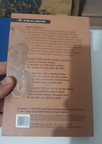 Morpa Karacaoğlan Seçmeler Kitabı - Görsel 3