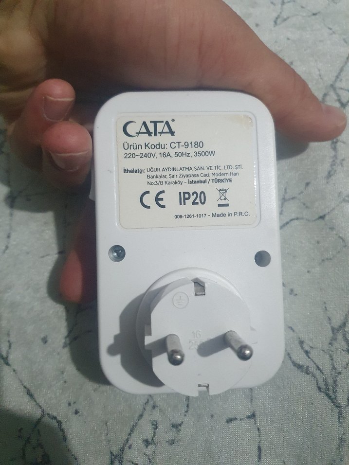 Beyaz Zaman Ayarlı Priz - Görsel 2