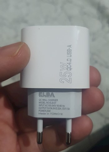 ELRA 25W USB-A Hızlı Şarj Adaptörü Beyaz - Görsel 2