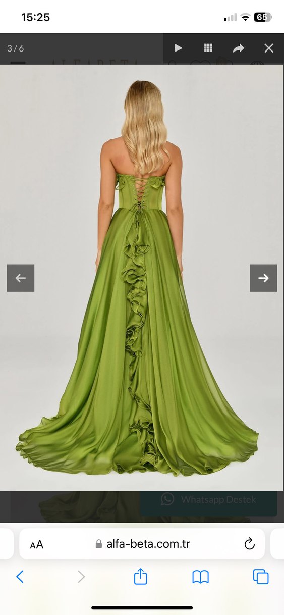 Alfabeta Fırfırlı Straplez elbise - Görsel 2