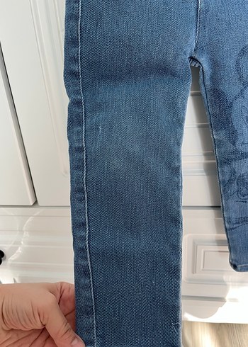 Düğmeli Baskılı Erkek Çocuk Kot Pantolon - Görsel 2