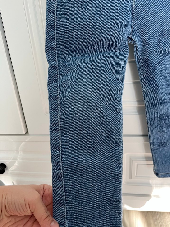 Düğmeli Baskılı Erkek Çocuk Kot Pantolon - Görsel 2