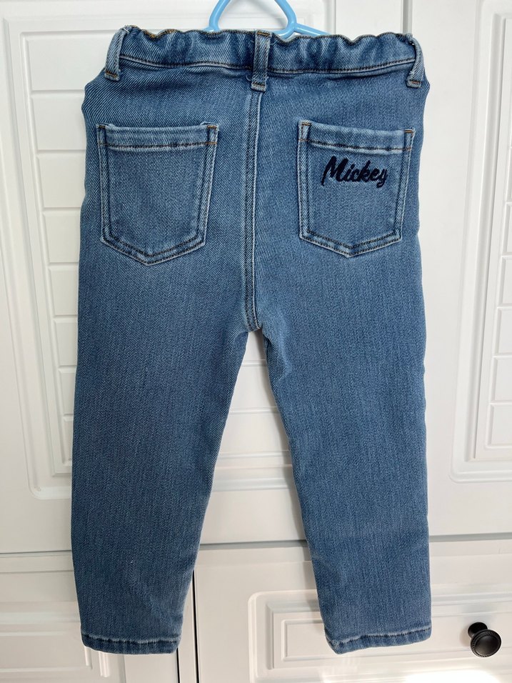 Düğmeli Baskılı Erkek Çocuk Kot Pantolon - Görsel 4