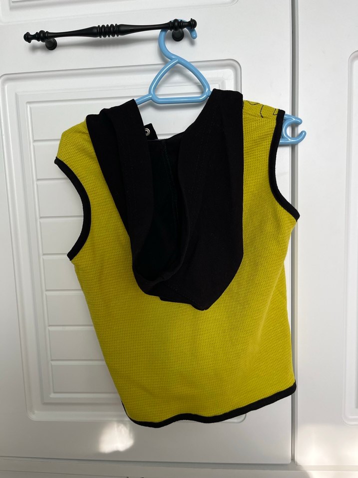 Erkek Çocuk  Kapüşonlu Düğmeli Yelek - Görsel 2