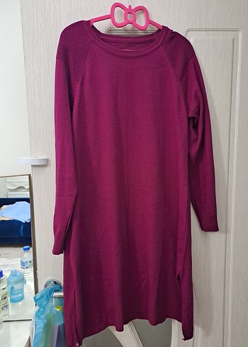 Siyah Kolsuz Midi Elbise - Görsel 15