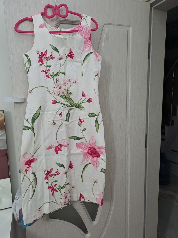 Siyah Kolsuz Midi Elbise - Görsel 5