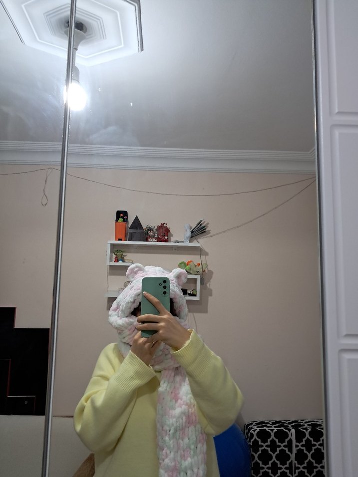 Puffy Kapüşonlu Atkı - Görsel 3