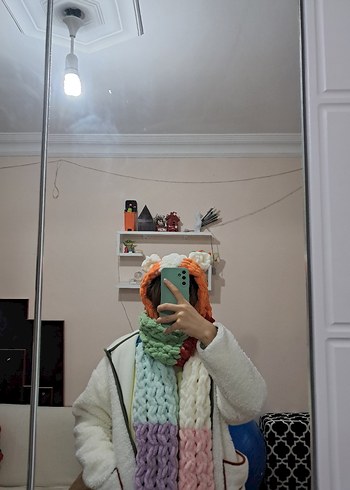 Puffy Kapüşonlu Atkı - Görsel 2