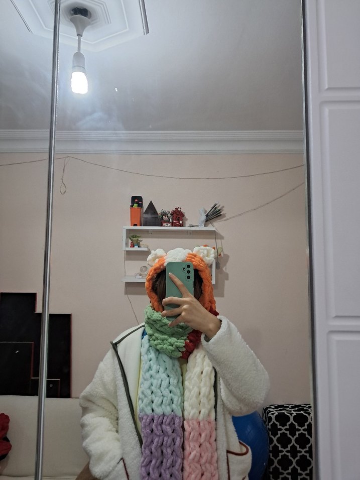 Puffy Kapüşonlu Atkı - Görsel 2