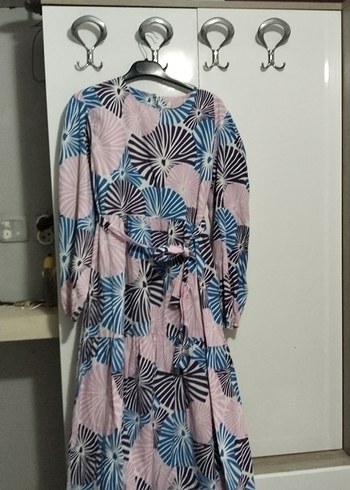 Pembe Bohem Uzun Elbise - Görsel 5