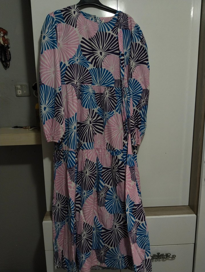 Pembe Bohem Uzun Elbise - Görsel 2