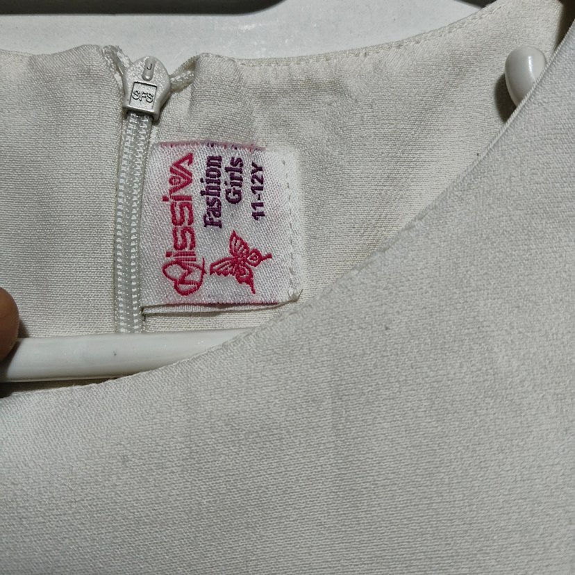 Kız Çocuk Beyaz Payetli Kolsuz Elbise - Görsel 5