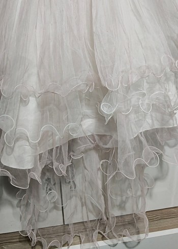 pembe tüllü Kız Çocuk Abiye Elbise - Görsel 5