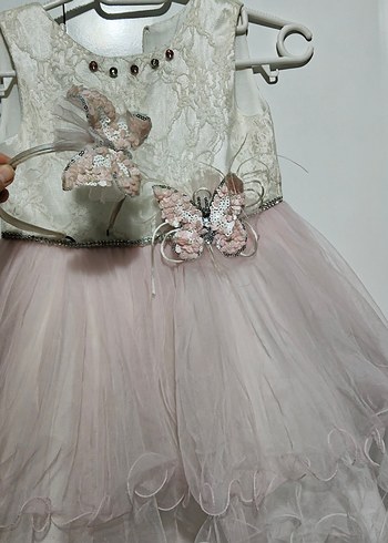 pembe tüllü Kız Çocuk Abiye Elbise - Görsel 6