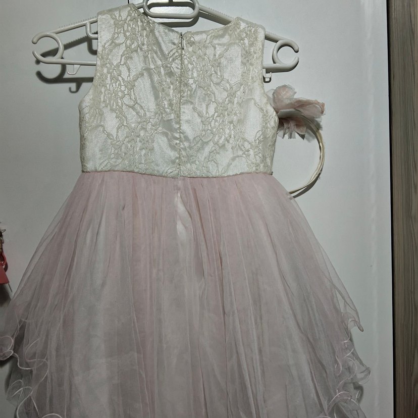 pembe tüllü Kız Çocuk Abiye Elbise - Görsel 3