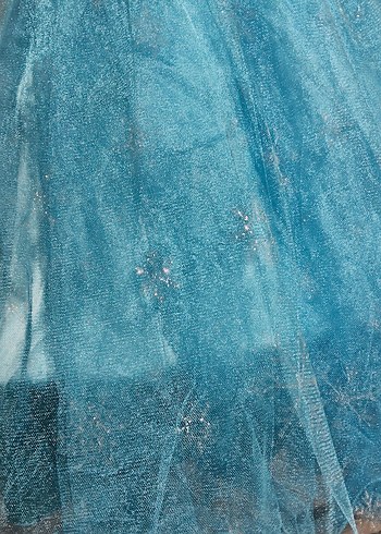 Çocuk Straplez Mavi Payetli Elbise - Görsel 10