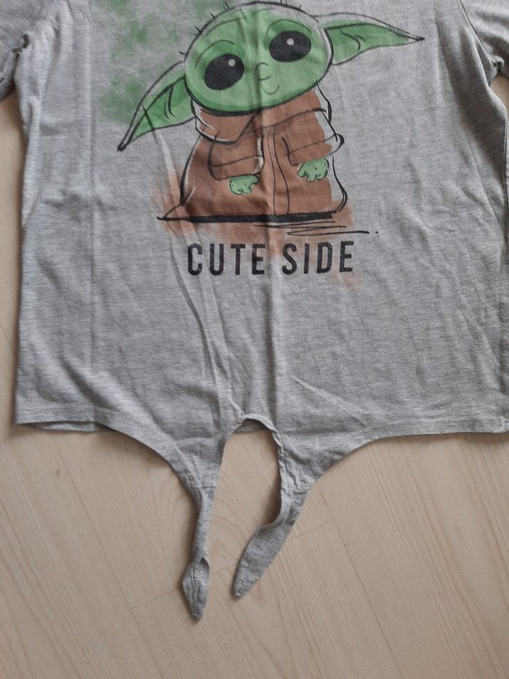 Kız Çocuk Uzun Kollu Gri Baskılı Tişört - Görsel 4