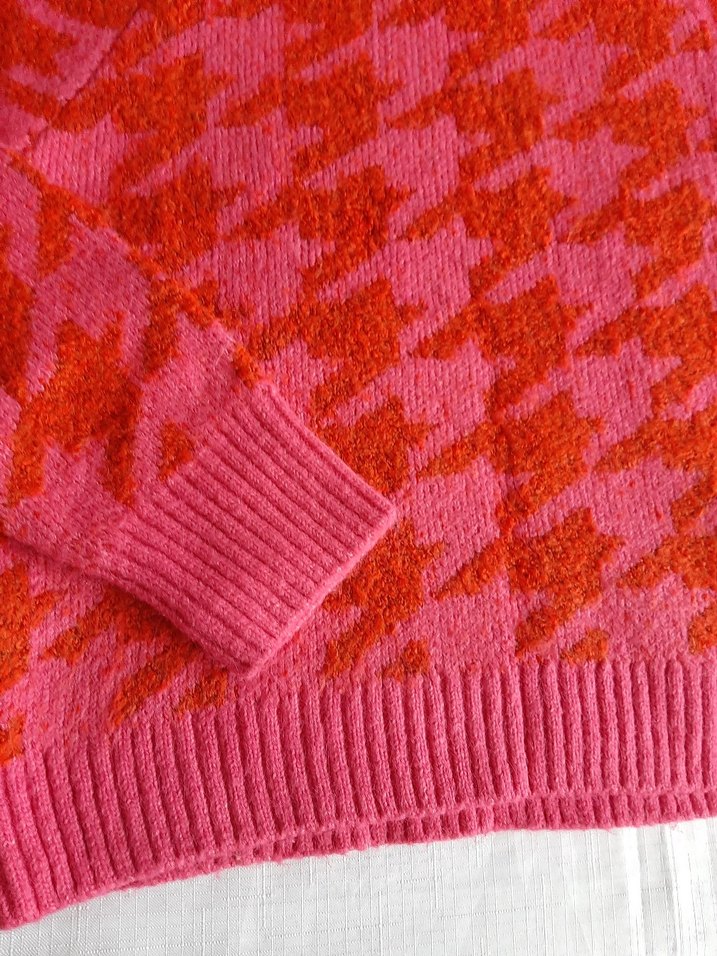 Pembe Renkli Örgü Balıkçı Yaka Kadın Kazak - Görsel 2